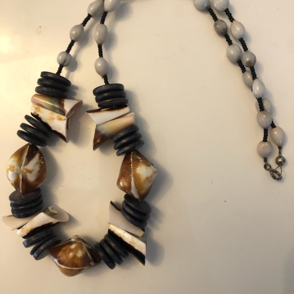 Vintage Shell Beaded Necklace